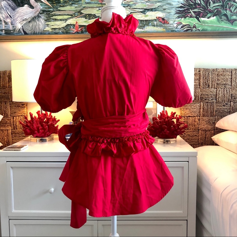 ♥️Alexa Chung Ted Ruffled Wrap Blouse - Picture 3 of 8